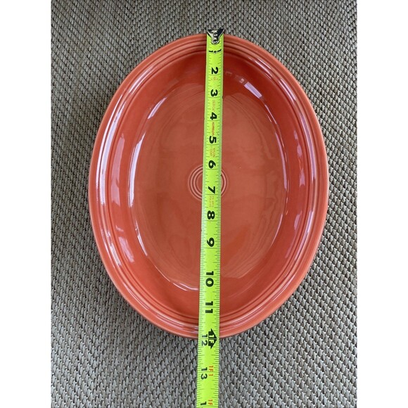 Fiestaware  HLC USA  Red Orange 12 ” Oval Platter - Picture 7 of 7